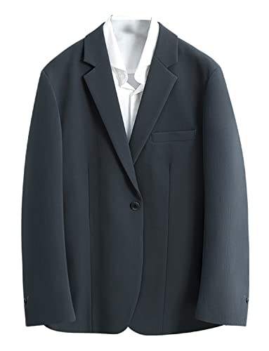Hommes blazer veste casual bouton pression et patch mode automne