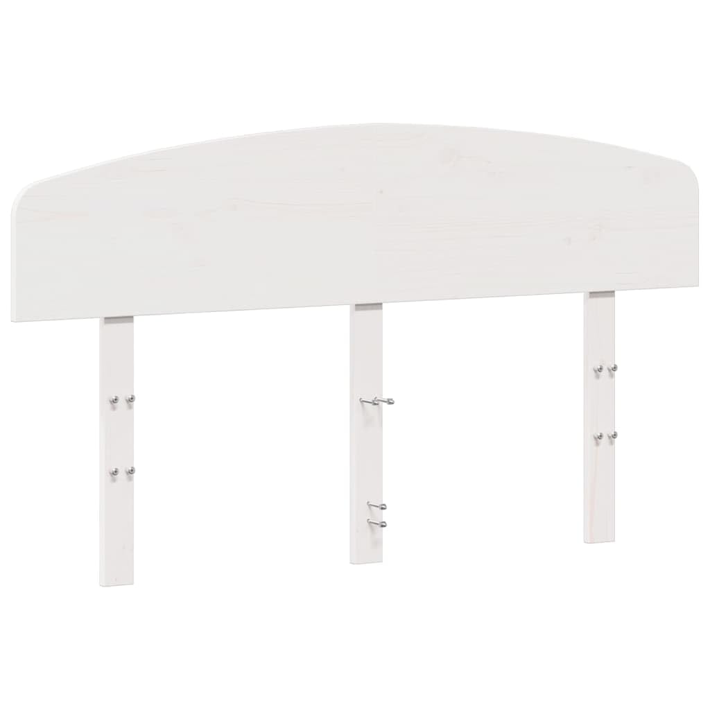 vidaXL Cabecero de Cama, Cabecera para Estructura Marco de Cama, Cabezal de Somier, Mueble para Dormitorio Hogar, Madera Maciza de Pino Blanco 140 cm