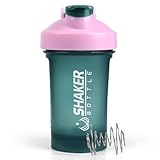 XTKS Shaker Bottle,400ml Small Protein Shaker Bottle with Mixing Ball, Portable 14oz GYM Shakes Cup for Workout,BPA free, 100% Leak Proof,Dishwasher Safe（Green）