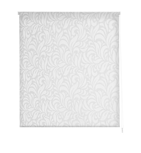 Estoralis | MYRCELLA | Estor Enrollable Diseño Moderno | Translúcido Jacquard | Color Blanco | 150 x 255 cm (Ancho/Alto) Tamaño Tela 147 x 250 cm | Estores para Ventanas y Puertas