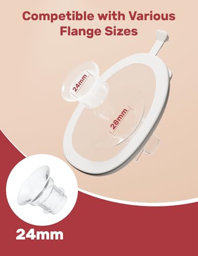 Image of NCVI Hands-Free Portable Breast Pump with 24mm Flange, Portable Breast Pump with Motor Buckle for Travel and Work, Equipped with Third Generation Spill-Proof Cups