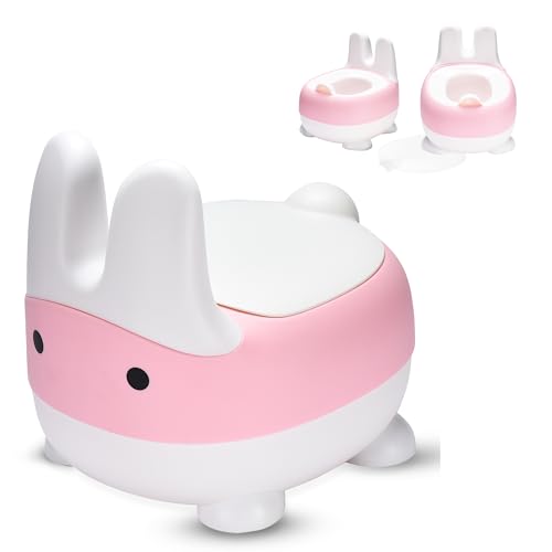 Image of Childlike Behavior Potty Training Toilet Seat - Comfortable Toddler Potty - Ergonomic and Portable Toilet for Kids - Easy to Clean Potty Seat for Toddlers and Babies Toilet Training - Pink