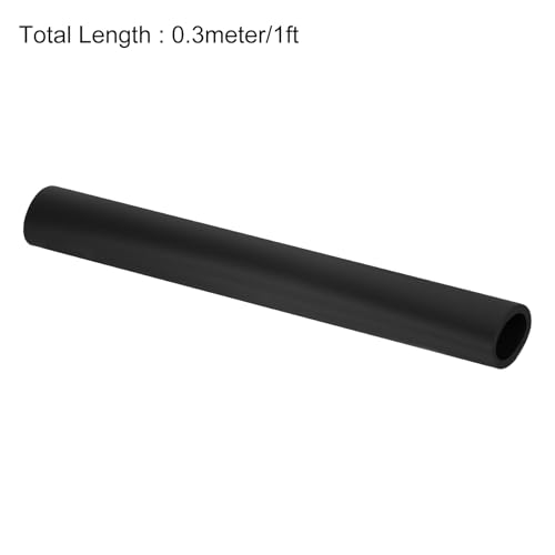 Image of uxcell Foam Tubing for Handle Grip Support,28mm(1 1 /8 inch) ID 38mm(1 1 /2 inch) OD 0.3 Meter /1ft Length Black