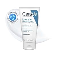 CeraVe Reparative Hand Cream 50ml, Moisturiser Lotion For Extremely Dry, Rough Hands, Alleviates Dryness and Helps Restore the Protective Skin Barrer, Hyaluronic Acid + Ceramides, Fragrance Free