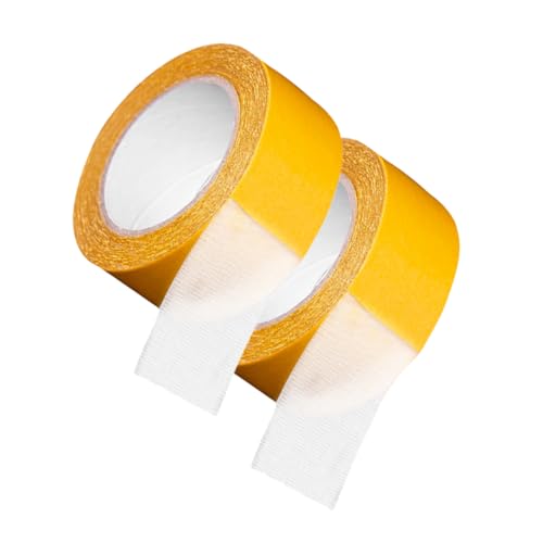 2 Rouleaux Ruban Adhésif Double Face Robuste Ruban de Montage Amovible pour Tapis Décorations Adhésif Fort Résidus Facile à Utiliser pour Moquettes Murs Lot