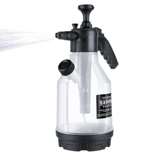 Rociador de espuma con bomba manual, Rociador de espuma a presión - Pulverizador de jabón presurizado manual de 2,5 l - Botella pulverizadora para detalles de automóviles, riego de jardines y fumigaci