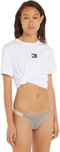 Tommy Jeans Braguitas Mujer High Leg Thong Print Tanga, Multicolor, XL