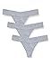 Produktbild Amazon-Marke: Iris & Lilly Damen Stringtanga aus Baumwolle, 3er-Pack, Grau (Melange), XL, Label: XL