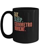 Coinmetro Token Crypto, Eat Sleep Coinmetro Token Repeat Mug 15oz, black