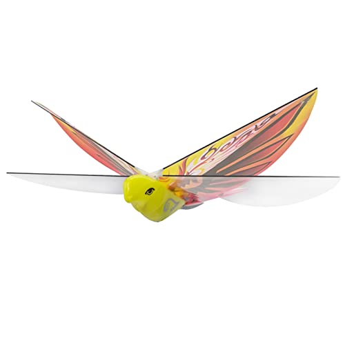 Goolsky RC E-Bird Phoenix Flying Bird Toy, 2.4GHz Remote Control, Flapping Wings, LED Light, Yellow, Unisex, Ages 6+