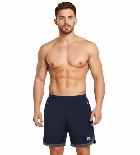 Image of NEVER LOSE Men's Lightweight Performance Training Shorts with Quick-Dry Fabric for Running, Gym and Everyday Workouts