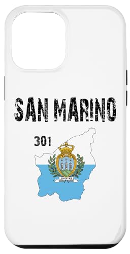 Carcasa para iPhone 13 Pro Max San Marino Mapa Bandera EST.