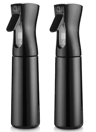Image of Plastic Hair Spray Bottle Continuous Water Mister, Refillable Empty Mist Water Sprayer Bottle Mist Trigger Sprayer for Taming Hair in Morning (2 pcs)
