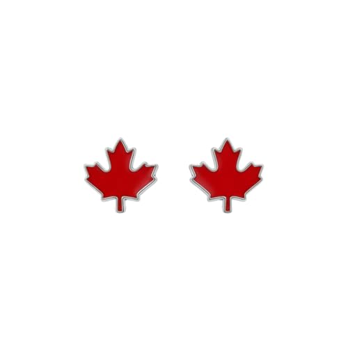 ROSTIVO Maple Leaf Stud Earrings for Women Fall Thanksgiving Canada Day & Gift