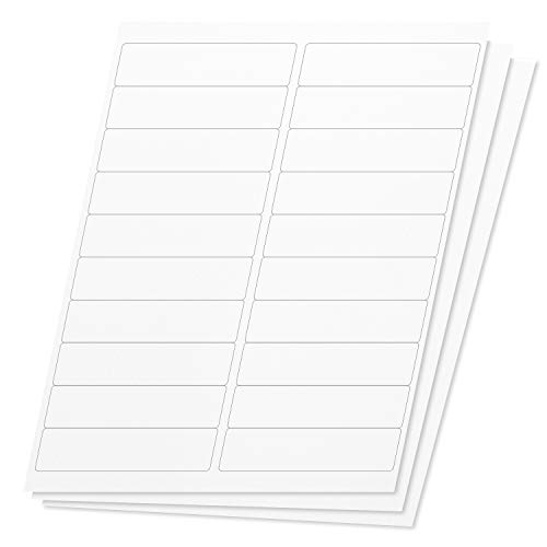 OfficeSmartLabels Rectangular 4 x 1 inch Address/Mailing Labels for Laser & Inkjet Printers (20 per Sheet, White, 3000 Labels, 150 Sheets)