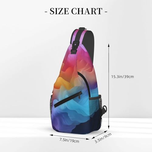 Bolso Sling unisex color negro para senderismo y viaje miniatura 2