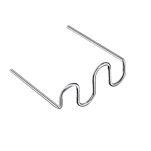 Image of Generic 1000Pcs Wave Staples, 0.8/0.6mm, Silver, One Size, Stainless Steel, Plastic Welding (Nylon, PVC, ABS)