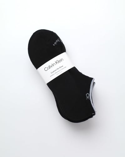 Image of Calvin Klein Womens No Show Socks - 6 Pack Breathable Cotton Blend Athletic Performance Low Cut Running Socks for Women