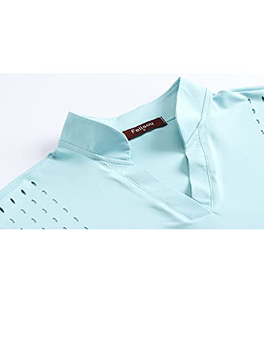 Image of Womens V Neck Golf Polo Shirts Short Sleeve Sport Shirt Workout Tops