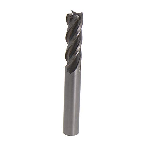 Image of Auniwaig 5 /16-Inch Straight Shank End Mill Cutter, 4-Flute End Mill Bits,HSS-AL Spiral Bits, Round Shank Milling Cutting Tool for Stainless Steel Alloy Copper Metal 1Pcs