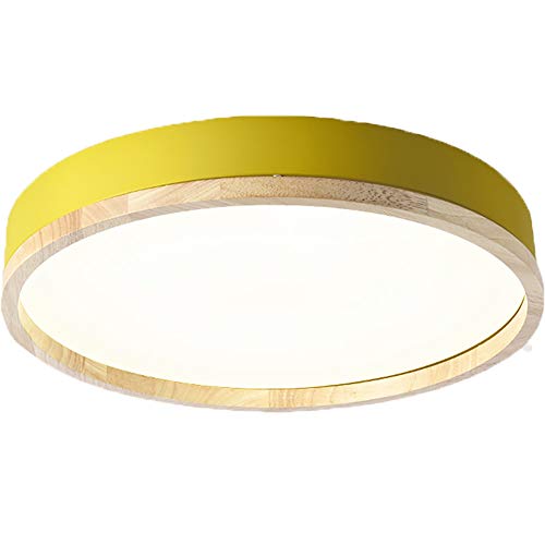 Lumière de plafond en bois massif pour apaiser les yeux avec une lumière chaude