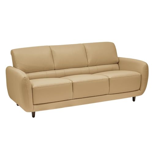 Image of Wakefit Sofa Set | 5 Year Warranty | Sofa 6 Seater, 6 Seater Sofa for Living Room, Wooden Sofa Set, Sofa Set 3+2+1 Seater - Solomon(Robin : Ivory)