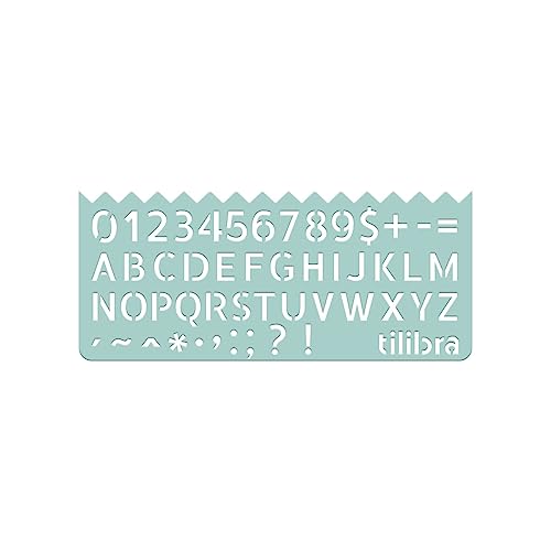 Tilibra - Régua Stencil Fun - Blister com 4 unidades - Tilibra