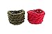 Pack 2 cestini lana cotta intrecciato rosso/verde d.17cm