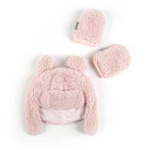 Image of Tadpoles Super Soft Plush Sherpa Hat & Mittens Set, Blush