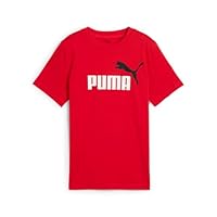 PUMA Boy's Essential 2 Colour No.1 Logo Tee, for All Time Red, XS