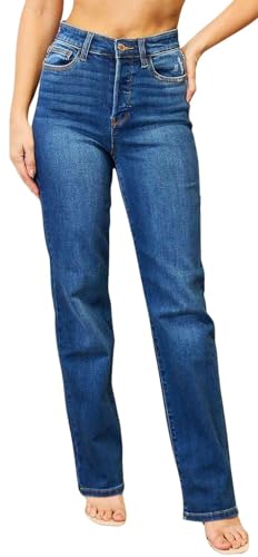 Judy Blue High Waist Hidden Button-Fly Dad Jeans, 82556