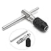 YOHIOKO Tap Wrench Tool Set 6 Pcs, Adjustable T-Handle Ratchet Tap Holder Wrench Machine Screw Thread Metric Plug T-Taps with M3 M4 M5 M6 M8, Taps for Metal/Aluminum/Plastic/Wood