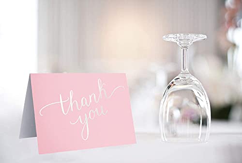 Spark Ink 100 Bridal Shower Thank You Cards with Envelopes Bulk, Thank You Notes, Elegant Blank Cards & Envelopes - for Small Business, Wedding, Gift Cards, Christmas, Graduation, Funeral - Thumbnail 5