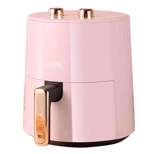 Easnuroz 3.7L Household Air Fryer Multi -functional Smart Oil-free Air Fryer Double Knob Operation [Energy Class A+++](Pink)