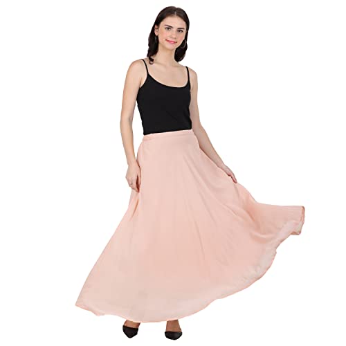 Image of Skirt for Women Designer and Full Flared Georgette Plain
