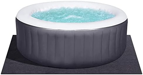 Beeplove 74" X 72" Hot Tub Mat - Large Inflatable Hot Tubs Floor Pad for 71" Dia. Outdoor Indoor Portable Spa Pool Ground Protection, Water-Absorbing Washable Outside Accessories