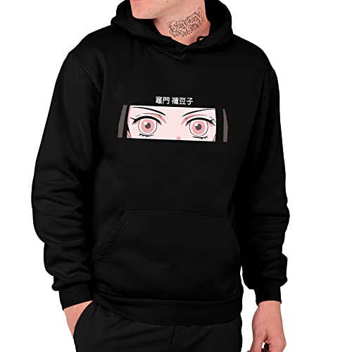 Moletom Com Capuz Demon Slayer Nezuko Kamadoi Cor:Preto;Tamanho:GG
