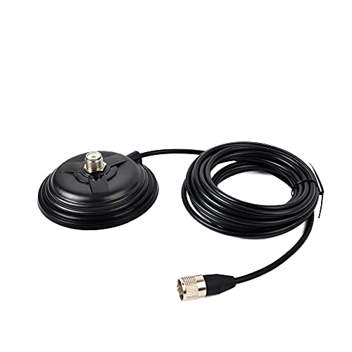 Embase magnétique antenne HF VHF UHF connecteur femelle base aimantée câble RG58 prise PL259 CB
