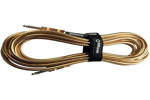 Câble jack DiMarzio 4,5m EP1715SSGM connecteurs droits plaqués or pour instrument