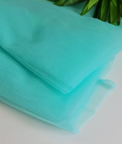 Image of SATYAM KRAFT 5 Meter Multipurpose Net Fabric Soft Cloth Roll | Wedding, Valentine & Party Decoration Items, Birthday, Anniversary | Stage, Tent, Backdrop, Mandap Festive, Event Decor Net (Blue)