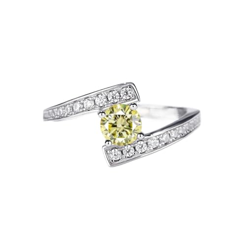 Bagues Moissanite pour mariage et fiançailles, alliance en argent 925 et diamant de laboratoire