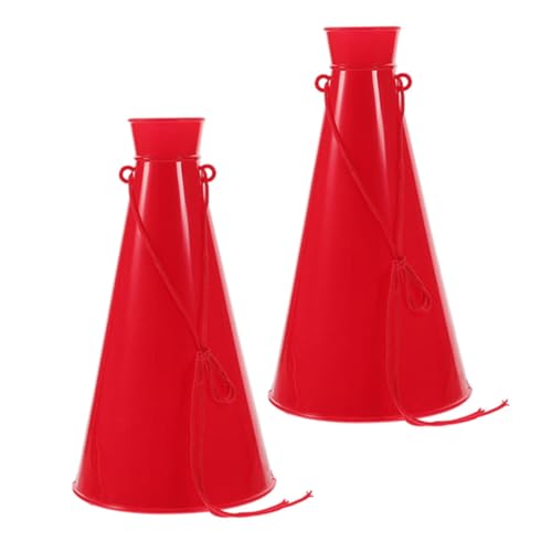 OUNONA 2pcs Party Cheer Megaphones Handles Boys and Girls Cheer Cones Bulk Handheld Noisemakers for Sports Events Decorative Toys