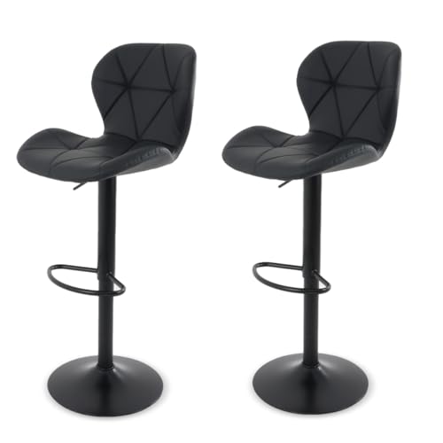 Recopilación de Sillas Bar para comprar hoy. 49 GAON. Sillas de Bar y Barra de Cocina de Acabado Moderno con Respaldo y Reposapies de Altura Ajustable - Bancos Giratorios para Bar con Asiento Acolchado Diseño Elegante Set 2...