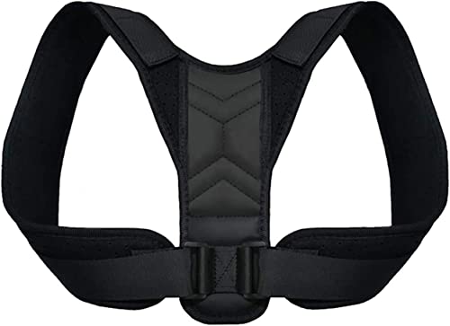 Mal de dos ? Le correcteur de posture réglable gris L soulage votre clavicule