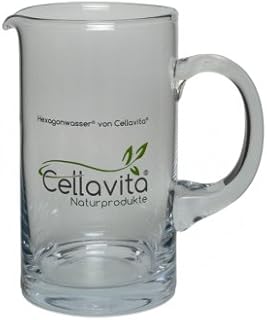 CELLAVITA Glaskrug, Kristallglas, mundgeblasen für Hexagonwasser-Wirbler