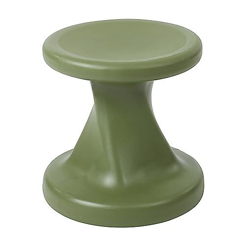 Image of ECR4Kids Twist Active Wobble Stool, 14in Seat Height, Classroom Furniture, Hunter Green