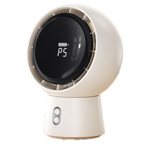 Begchy Mini Ventilador Portátil de Circulación de Aire Sin Aspas, Recargable por USB, Batería de 5000 MAh, Ventilador de Mesa Inalámbrico para el Hogar con 5 Engranajes ()