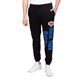 Ultra Game Men's NBA Official Super Soft Team Jogger Sweatpants, New York Knicks, Black, X-Large