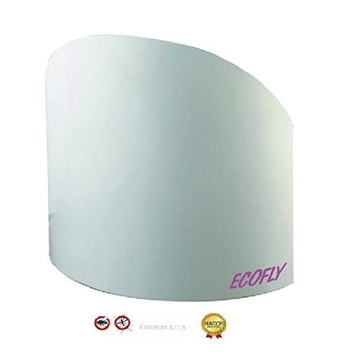 TRAPPOLA LUMINOSA ECOFLY per mosche e insetti volanti A PIASTRA COLLANTE con feromoni e LAMPADA UV DA 20 W (HACCP)