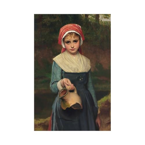 HardPress Realistic Portrait of a Young Girl with Jug by